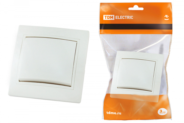 Выключатель 1 кл. 10А белый Таймыр